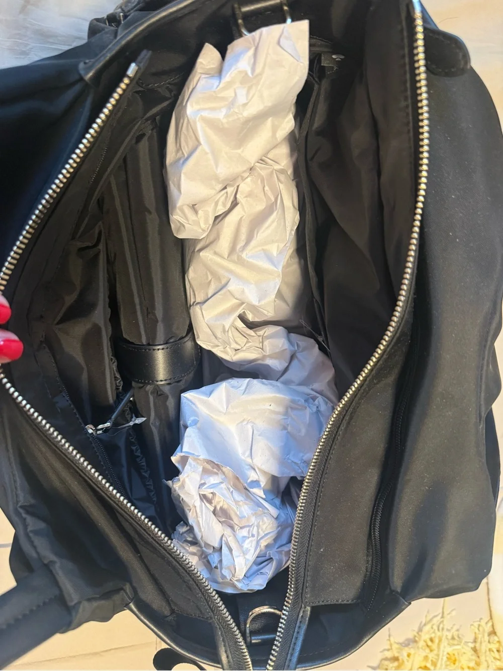 kate spade Black Nylon Toiletry Duffle Bag